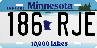 MN license plate 186RJE