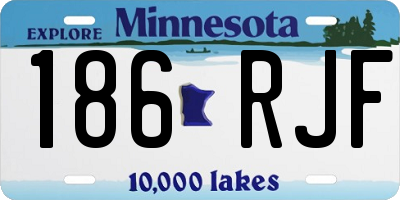 MN license plate 186RJF