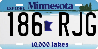 MN license plate 186RJG