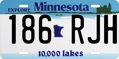 MN license plate 186RJH
