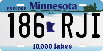 MN license plate 186RJI