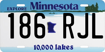 MN license plate 186RJL