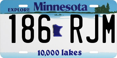 MN license plate 186RJM