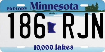 MN license plate 186RJN