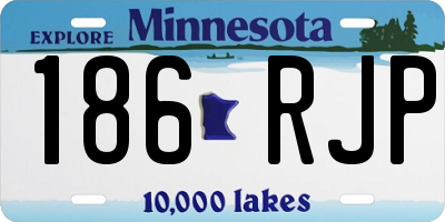 MN license plate 186RJP