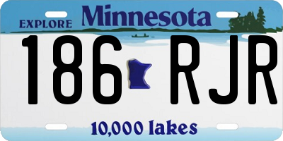 MN license plate 186RJR