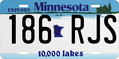 MN license plate 186RJS