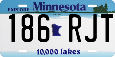 MN license plate 186RJT