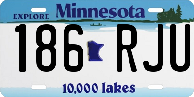 MN license plate 186RJU