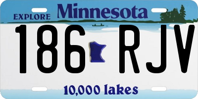 MN license plate 186RJV
