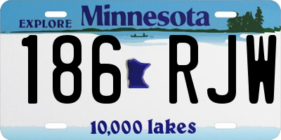 MN license plate 186RJW
