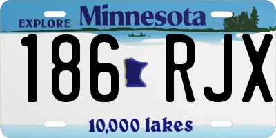 MN license plate 186RJX
