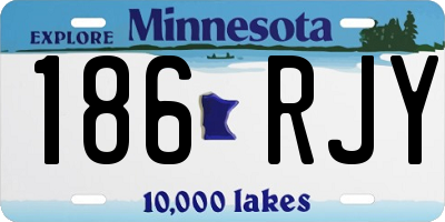 MN license plate 186RJY