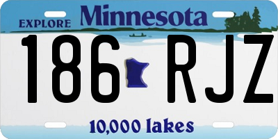 MN license plate 186RJZ