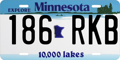 MN license plate 186RKB