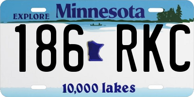 MN license plate 186RKC