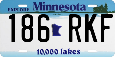 MN license plate 186RKF