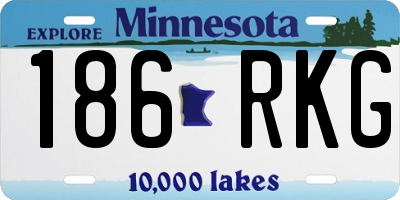 MN license plate 186RKG