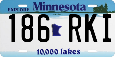 MN license plate 186RKI