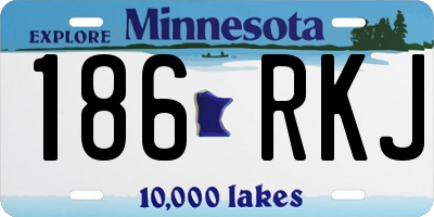 MN license plate 186RKJ