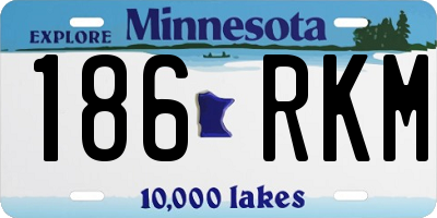 MN license plate 186RKM
