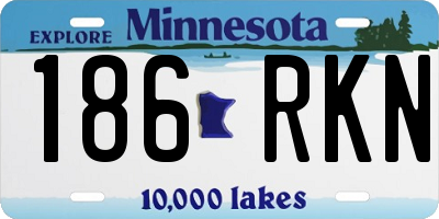 MN license plate 186RKN