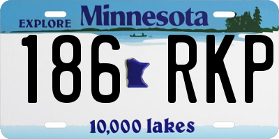 MN license plate 186RKP