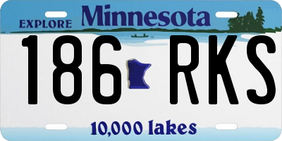 MN license plate 186RKS