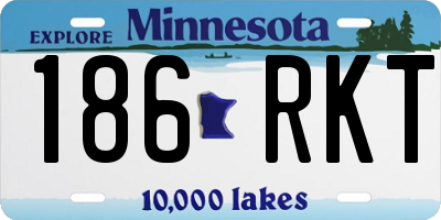 MN license plate 186RKT