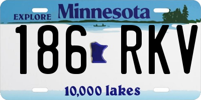 MN license plate 186RKV