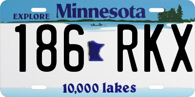 MN license plate 186RKX