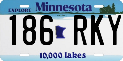 MN license plate 186RKY