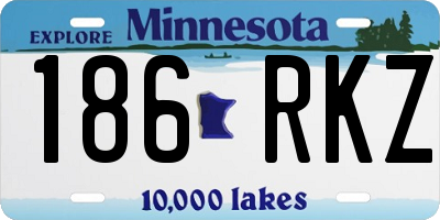 MN license plate 186RKZ