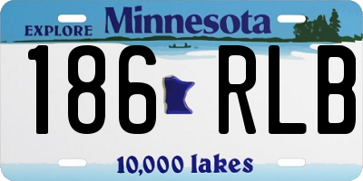 MN license plate 186RLB