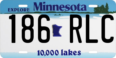 MN license plate 186RLC