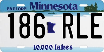 MN license plate 186RLE