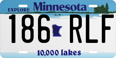 MN license plate 186RLF