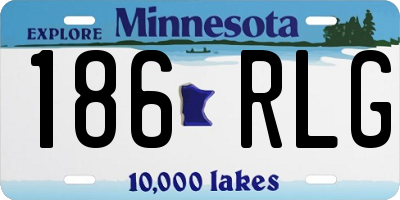 MN license plate 186RLG