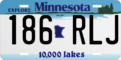 MN license plate 186RLJ