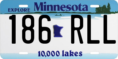 MN license plate 186RLL