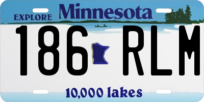 MN license plate 186RLM
