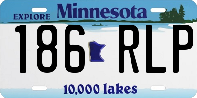 MN license plate 186RLP