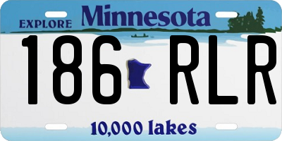MN license plate 186RLR