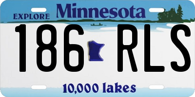 MN license plate 186RLS
