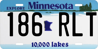 MN license plate 186RLT