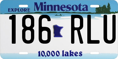 MN license plate 186RLU