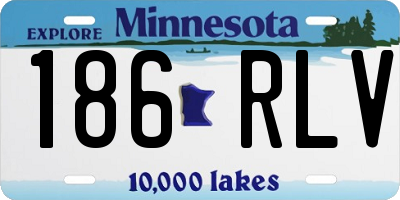 MN license plate 186RLV