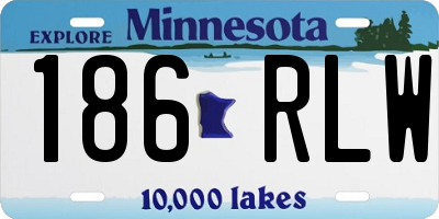 MN license plate 186RLW