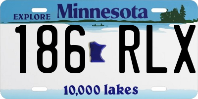 MN license plate 186RLX