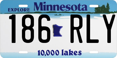 MN license plate 186RLY
